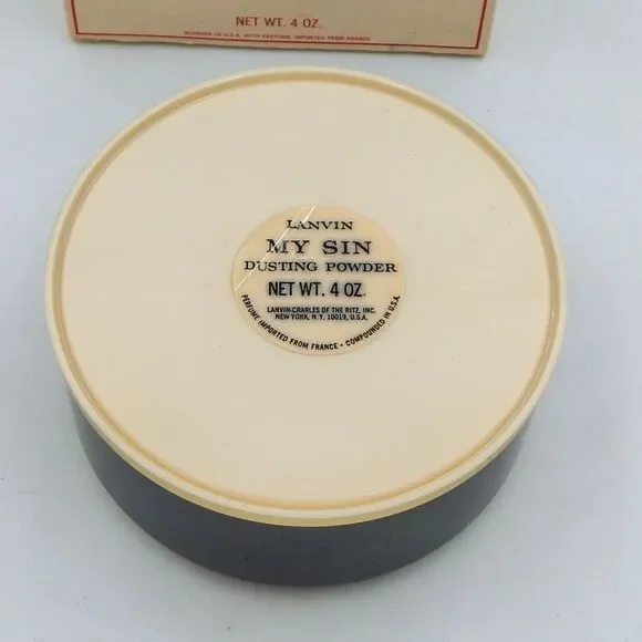 Lanvin My Sin Dusting Powder Charles of the Ritz USA France 4 oz. NOS